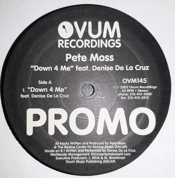Pete Moss Feat. Denise De La Cruz – Down 4 Me (1 of 2)